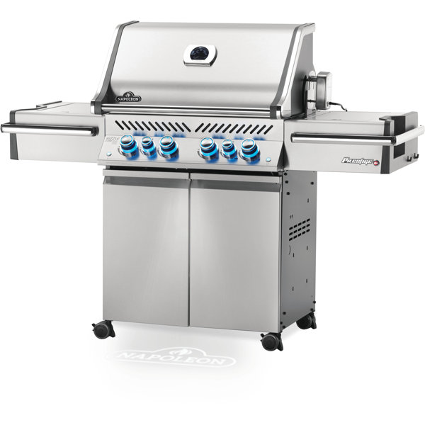 Napoleon 4 Burner Free Standing 80000 BTU Gas Grill with Side Burner
